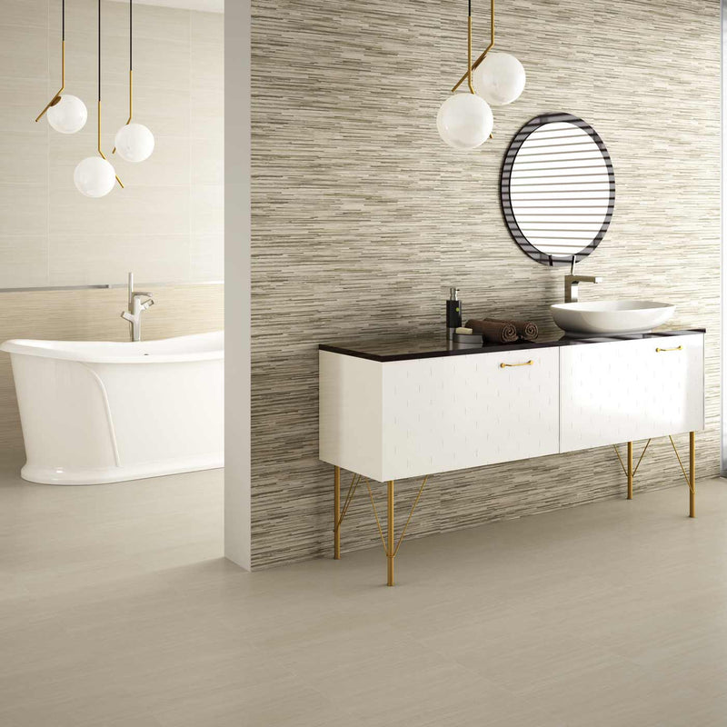 Image of Bamboo Beige Decor Wall Tile 30x90cm-Ceramic wall tile-El Molino-Tile.co.uk