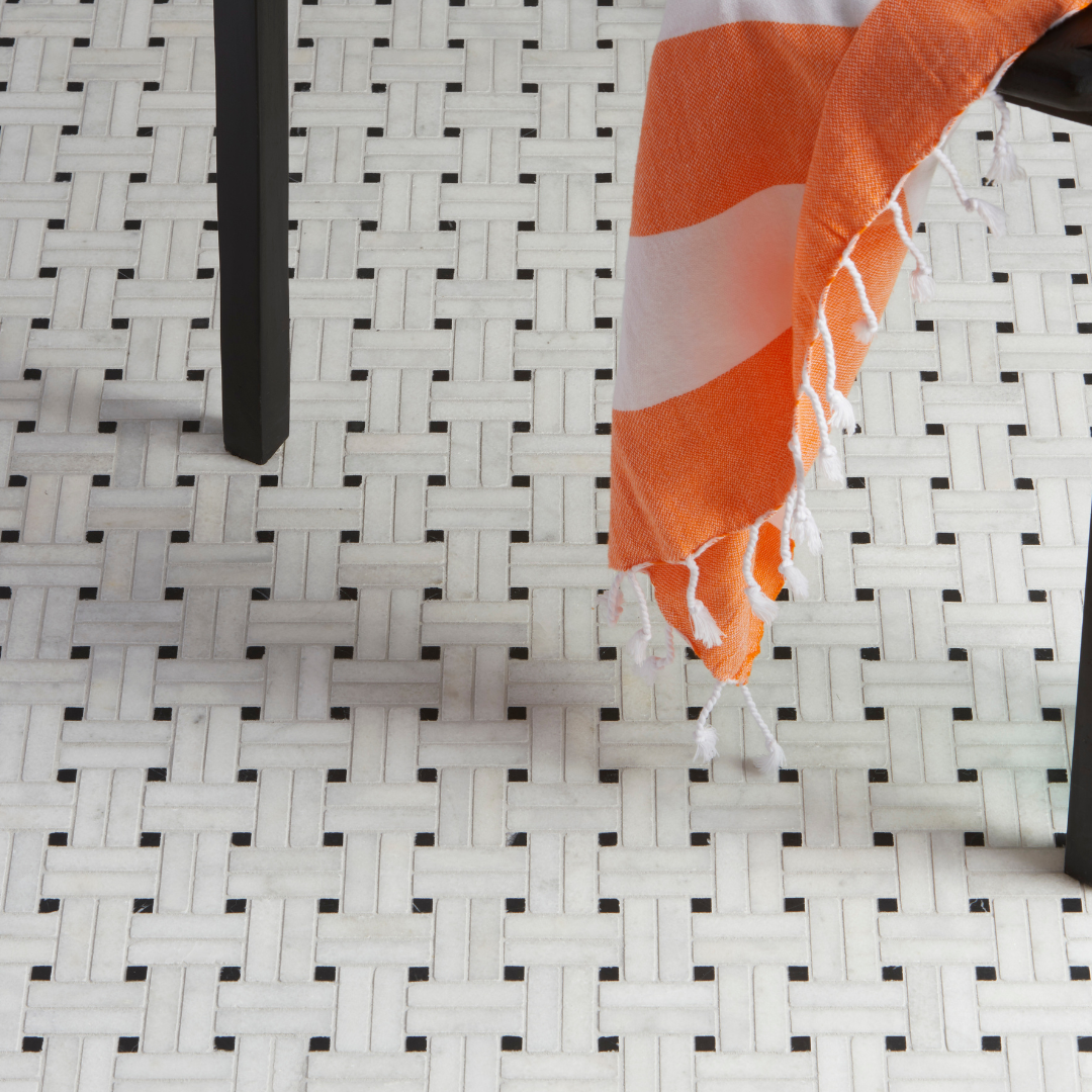 Image of Long Island Marble Honed Wicker Mosaic