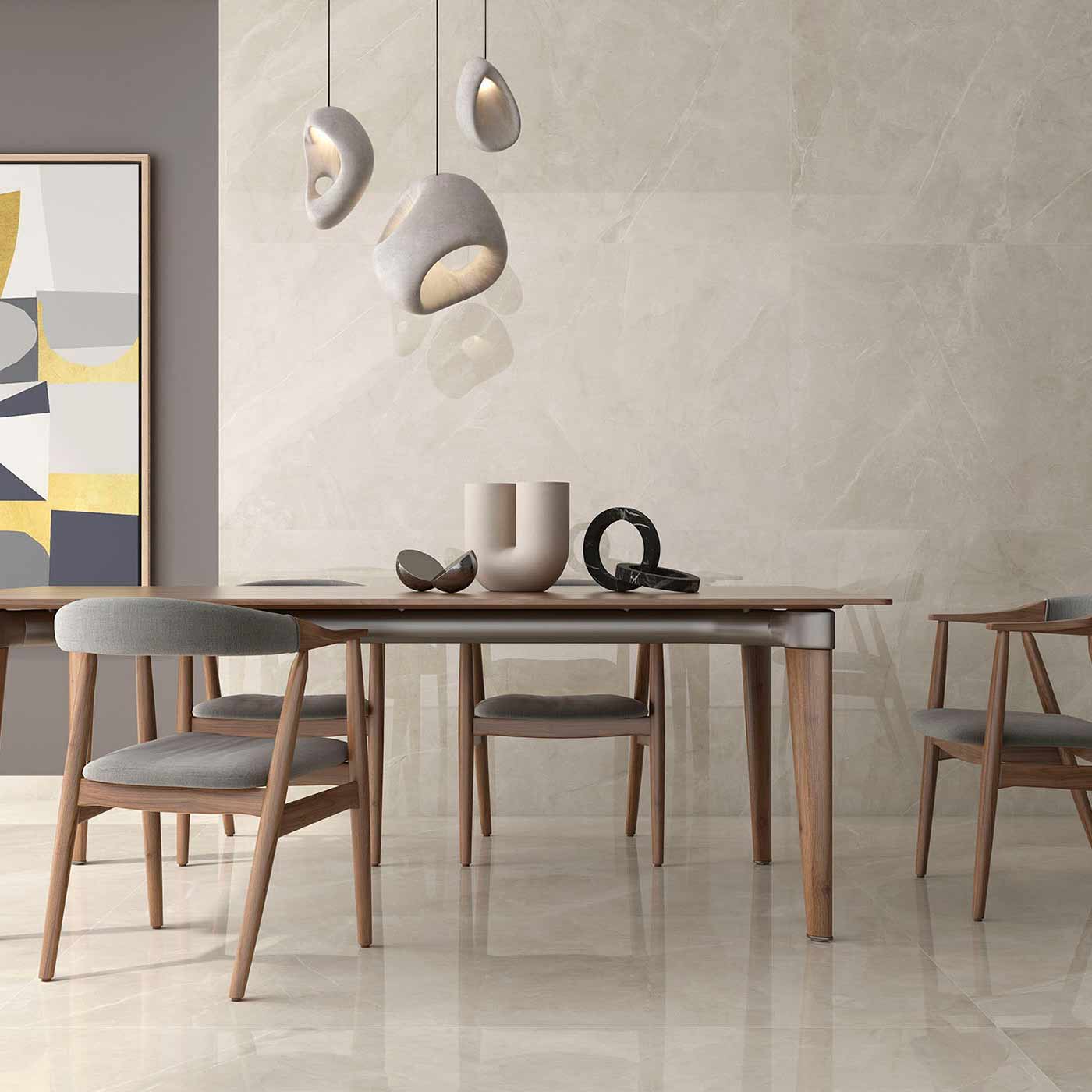 Image of Soft Marfil Polished Porcelain tile 30x60cm-Porcelain tile-Geotiles Ceramica-Tile.co.uk