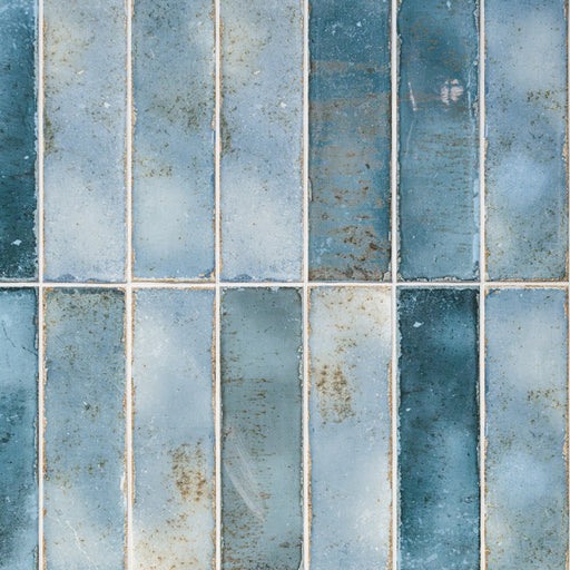 Zellige Blue Brick Tile 6.9x24cm-Ceramic wall tile-Estudio Ceramico-Tile.co.uk