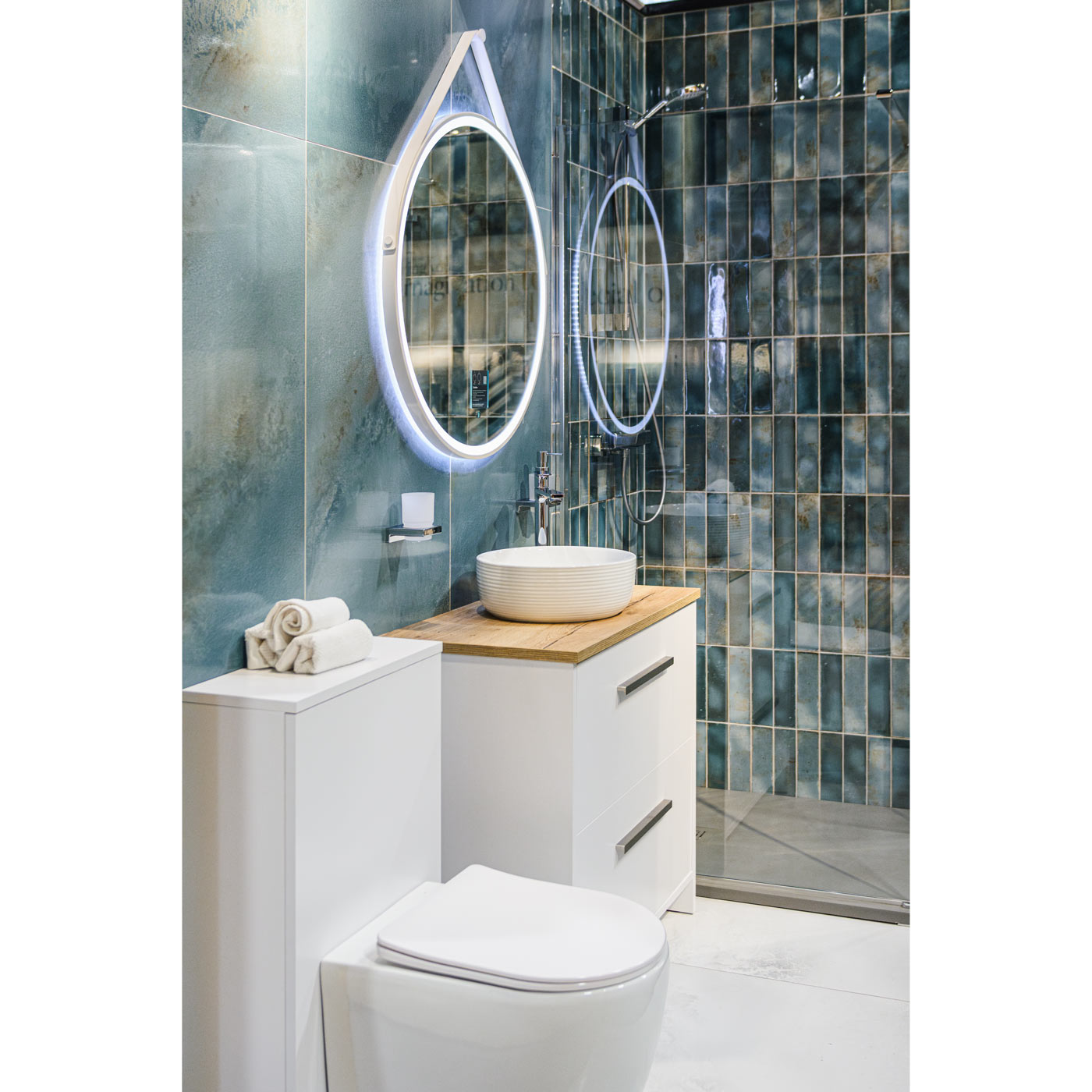 Image of Tropical Ocean Aqua porcelain tile 60x120cm-Large format-Fanal-Tile.co.uk