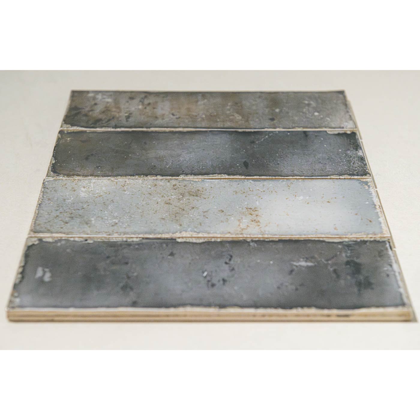 Image of Zellige Anthracite Brick Tile 6.9x24cm-Ceramic wall tile-Estudio Ceramico-Tile.co.uk