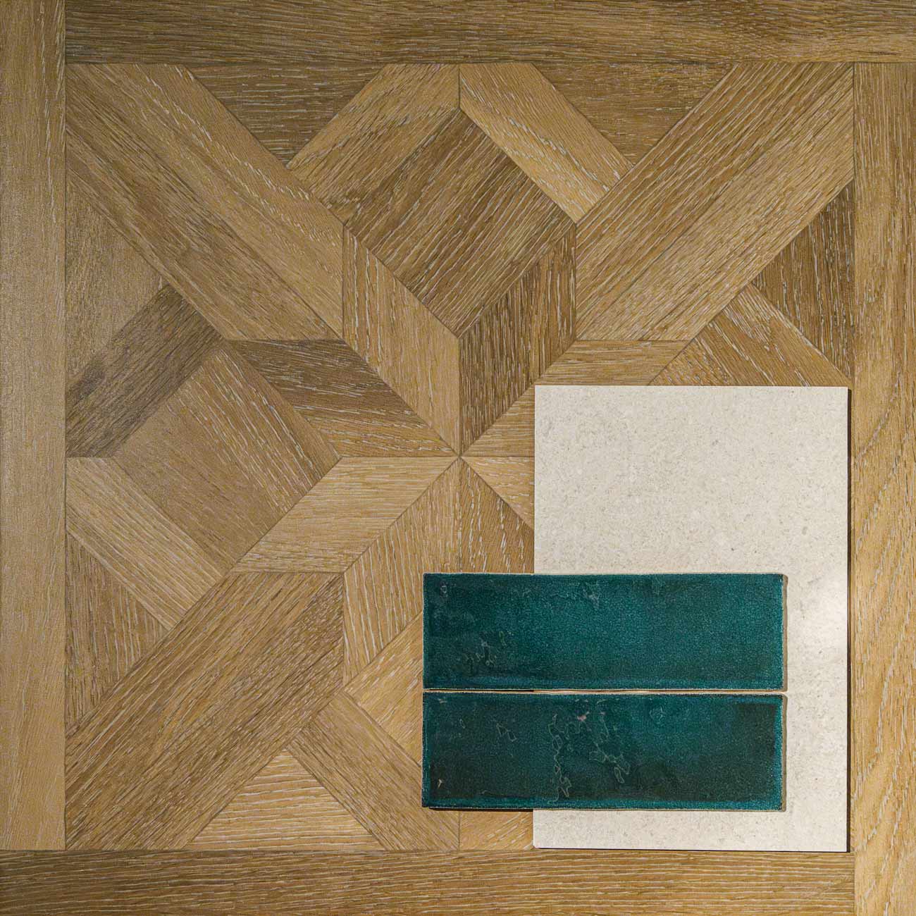 Image of French Parquet Oak floor tile 60x60cm-Wood effect tile-Cifre-Tile.co.uk
