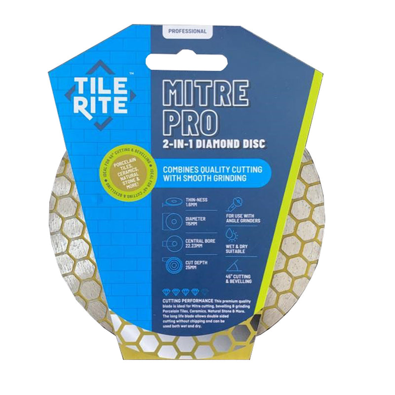 Image of MITRE PRO 2-IN-1 DIAMOND DISC-Cutting Disc-Tile Rite-Tile.co.uk