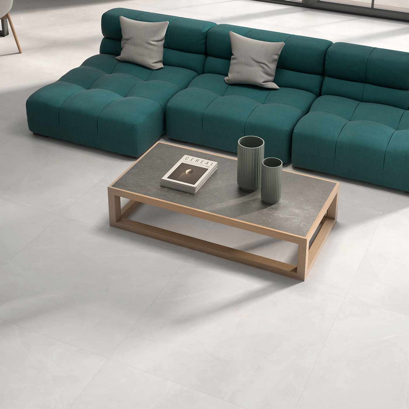 Image of Soft White Polished Porcelain tile 30x60cm-Porcelain tile-Geotiles Ceramica-Tile.co.uk