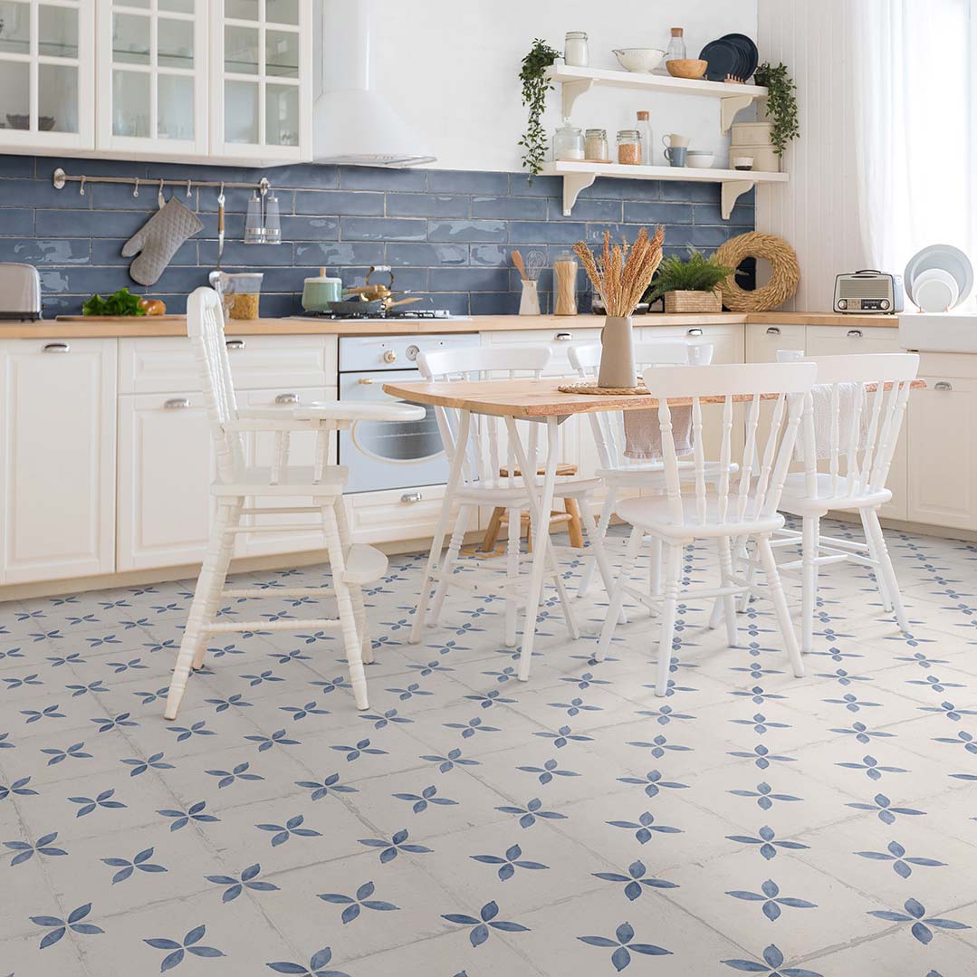Image of Maria Azul pattern floor tile 25x25cm-Pattern tile-Keros-Tile.co.uk