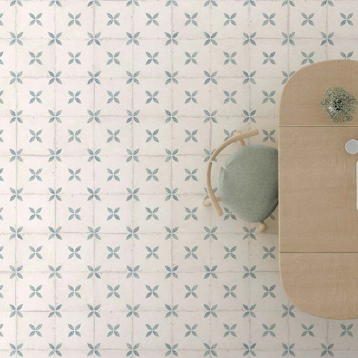 Maria Green pattern floor tile 25x25cm-Pattern tile-Keros-Tile.co.uk