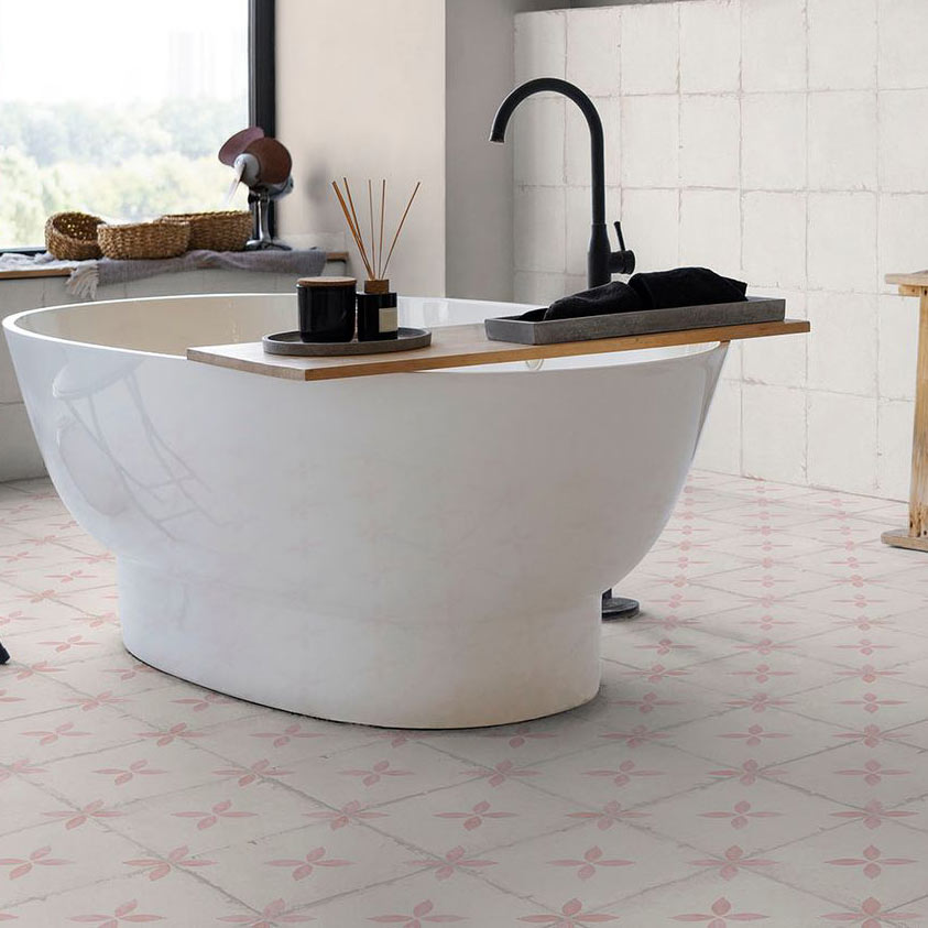 Image of Maria Rosa pattern floor tile 25x25cm-Pattern tile-Keros-Tile.co.uk