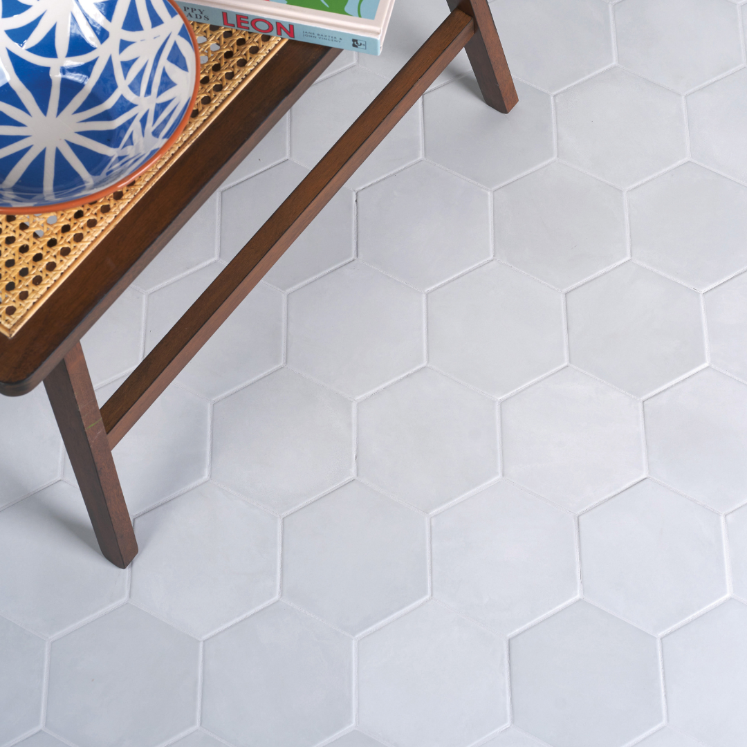 Image of Medina Hexagon Latte tile 14x16cm-Hexagon tile-Ca Pietra-Tile.co.uk
