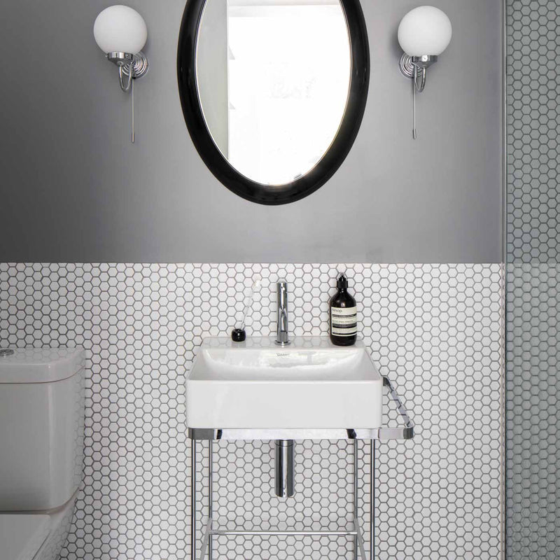 Image of Mono Hex Blanc Satin Mosaic 26x30cm-mosaic tile-Ca Pietra-tile.co.uk