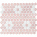 Mono Hex Daisy Pink Satin Mosaic 26x30cm-mosaic tile-Ca Pietra-tile.co.uk