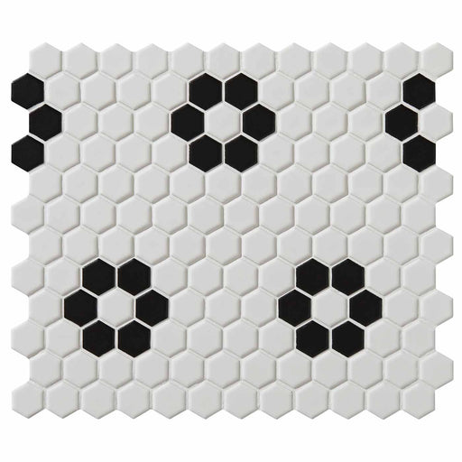 Sample Swatch Mono Hex Daisy Mosaic - Delivered separately by Ca Pietra-sample-sample-tile.co.uk