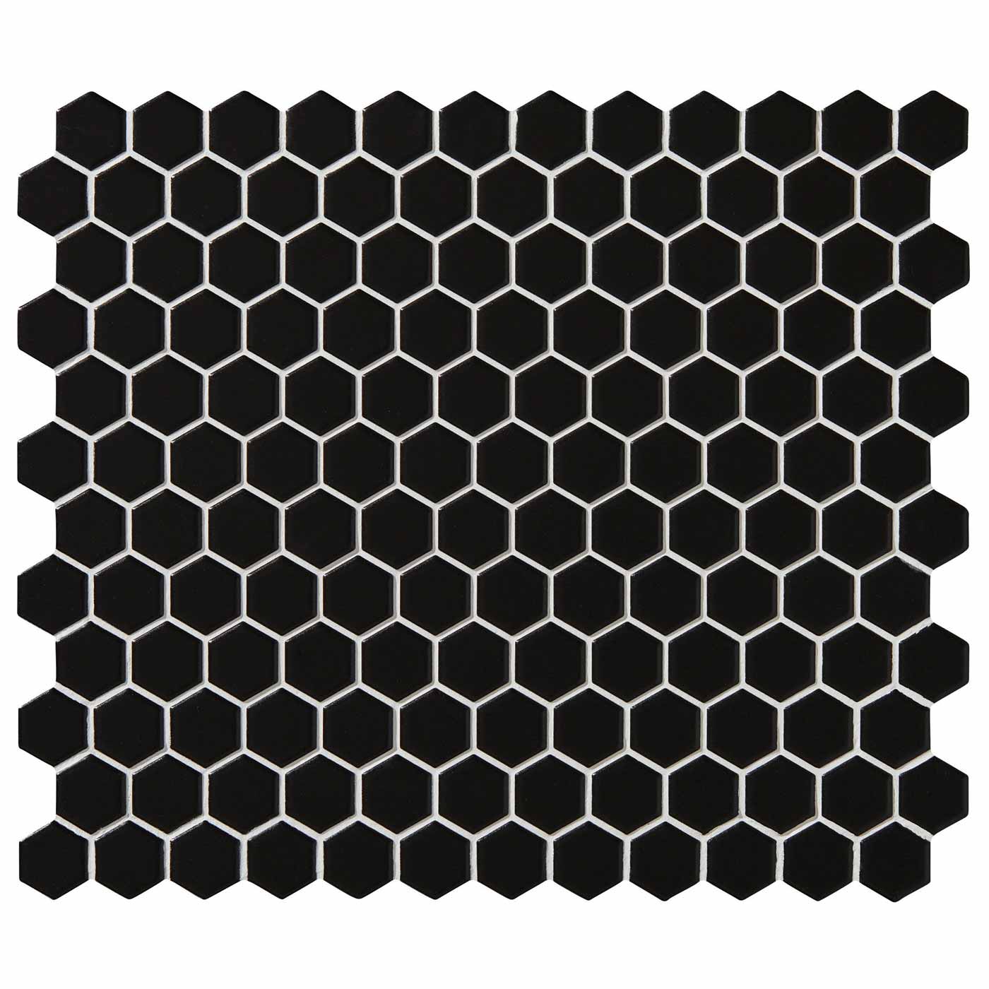 Image of Mono Hex Noir Satin Mosaic 26x30cm-mosaic tile-Ca Pietra-tile.co.uk