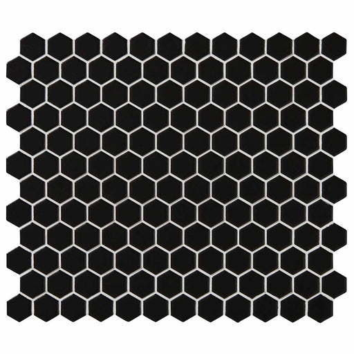 Sample Swatch Mono Hex Noir Mosaic - Delivered separately by Ca Pietra-sample-sample-tile.co.uk