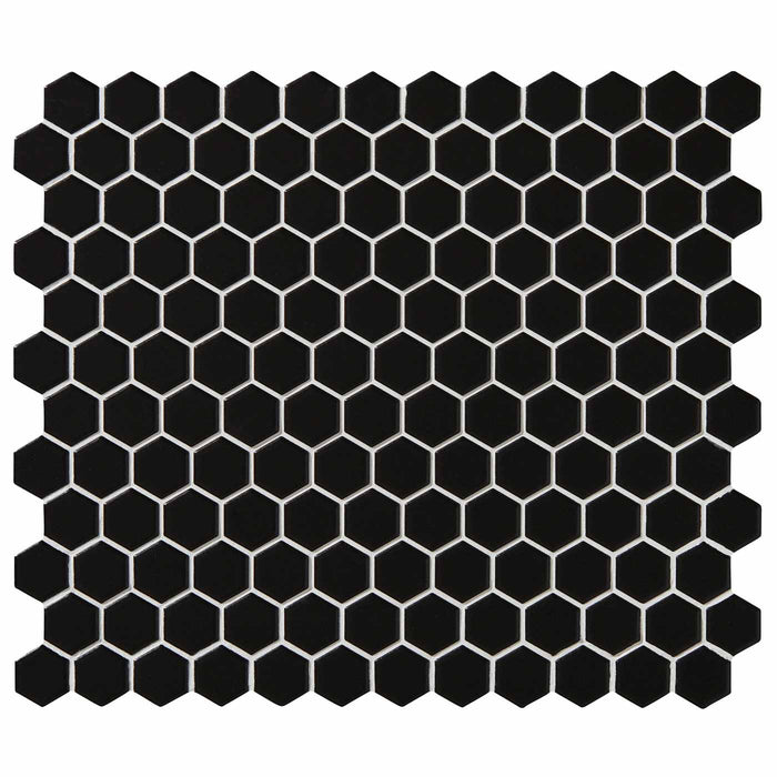 Sample Swatch Mono Hex Noir Mosaic - Delivered separately by Ca Pietra-sample-sample-tile.co.uk