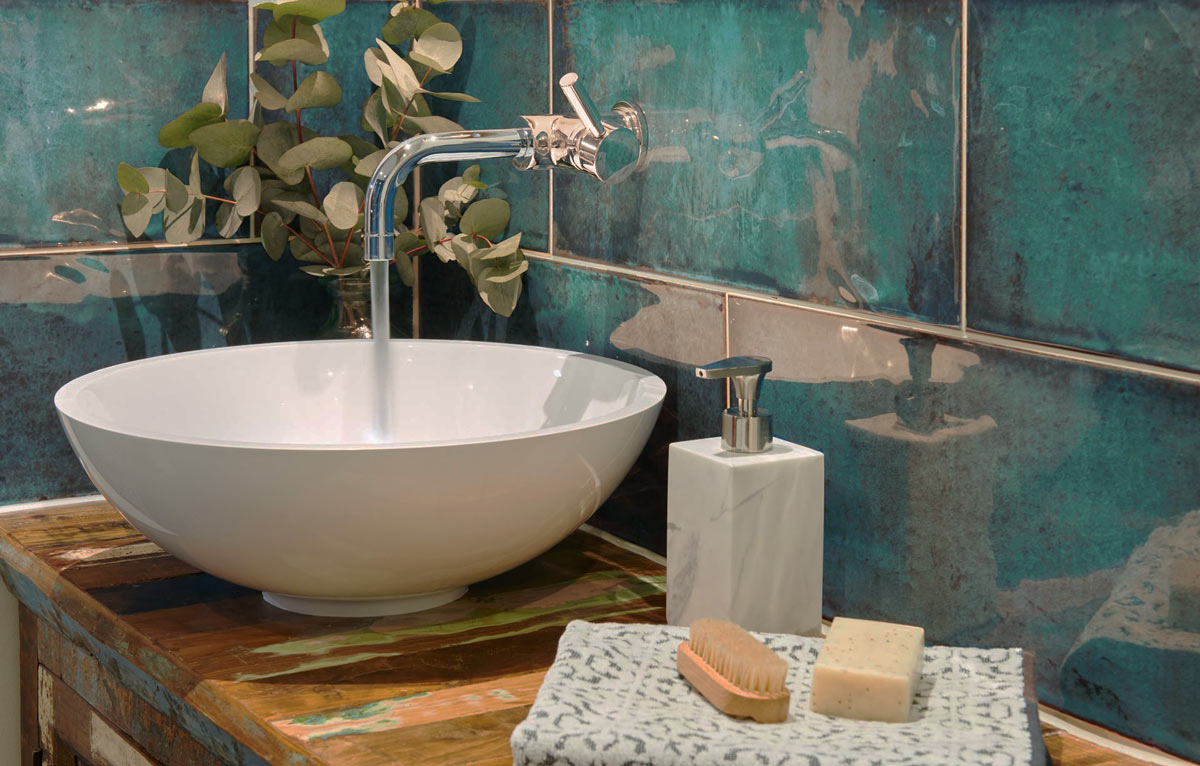 Image of Montblanc Blue Tile Original Style Tileworks 20x60cm-Ceramic wall tile-Original Style - stock-tile.co.uk