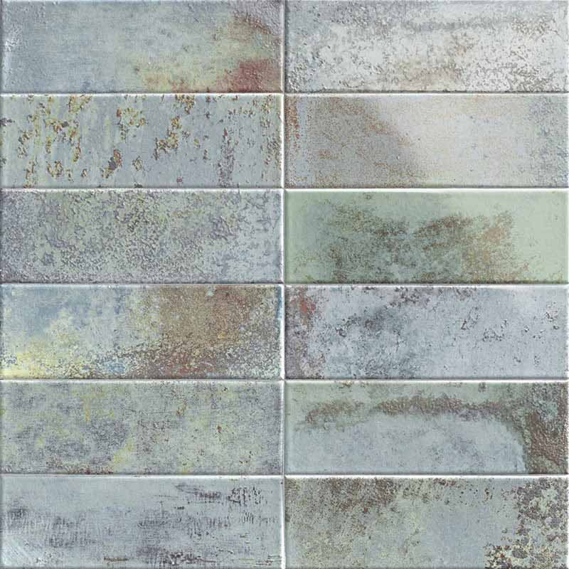 Image of Wightwick Azure tile 10x30cm-Ceramic wall tile-Ca Pietra-tile.co.uk