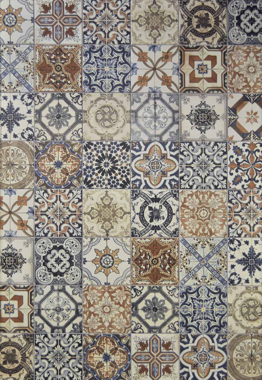 Nikea Matt Mix Pattern Tile Set | 20x20cm | Tile.co.uk