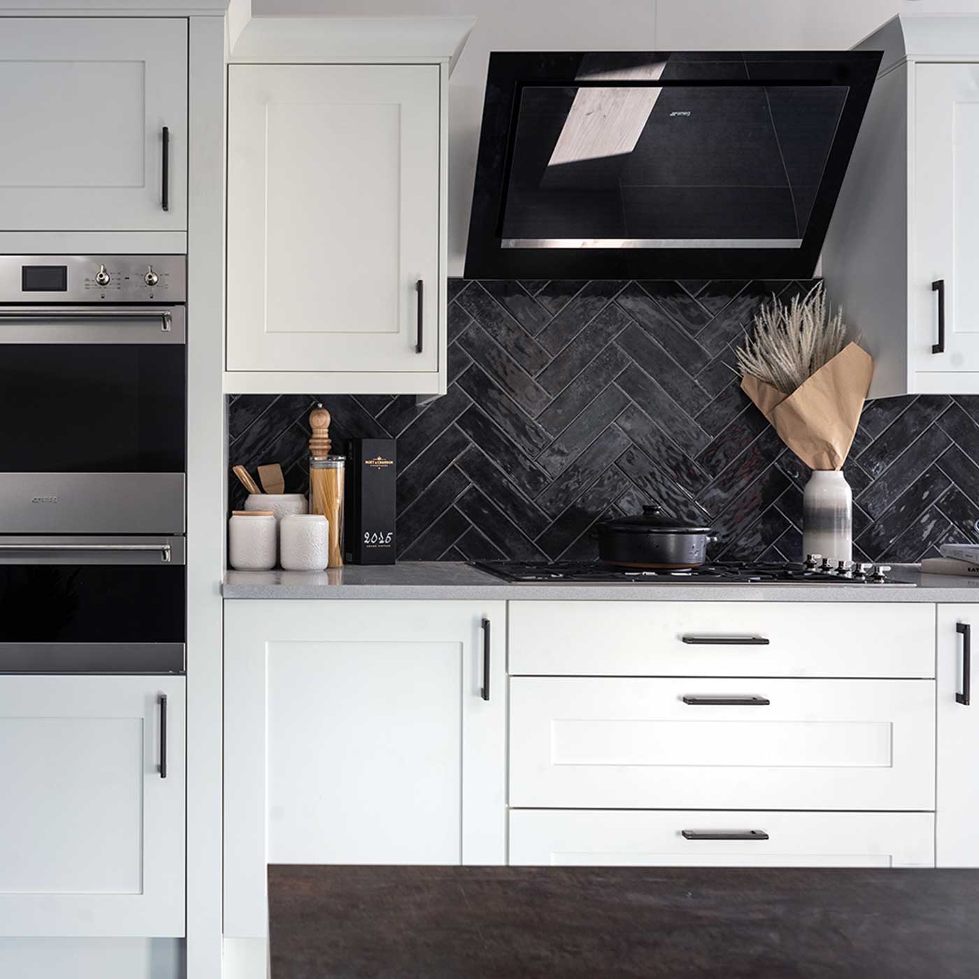 Image of Nissel Black Brick Tile 7.5x30cm-Ceramic wall tile-Mayolica-Tile.co.uk