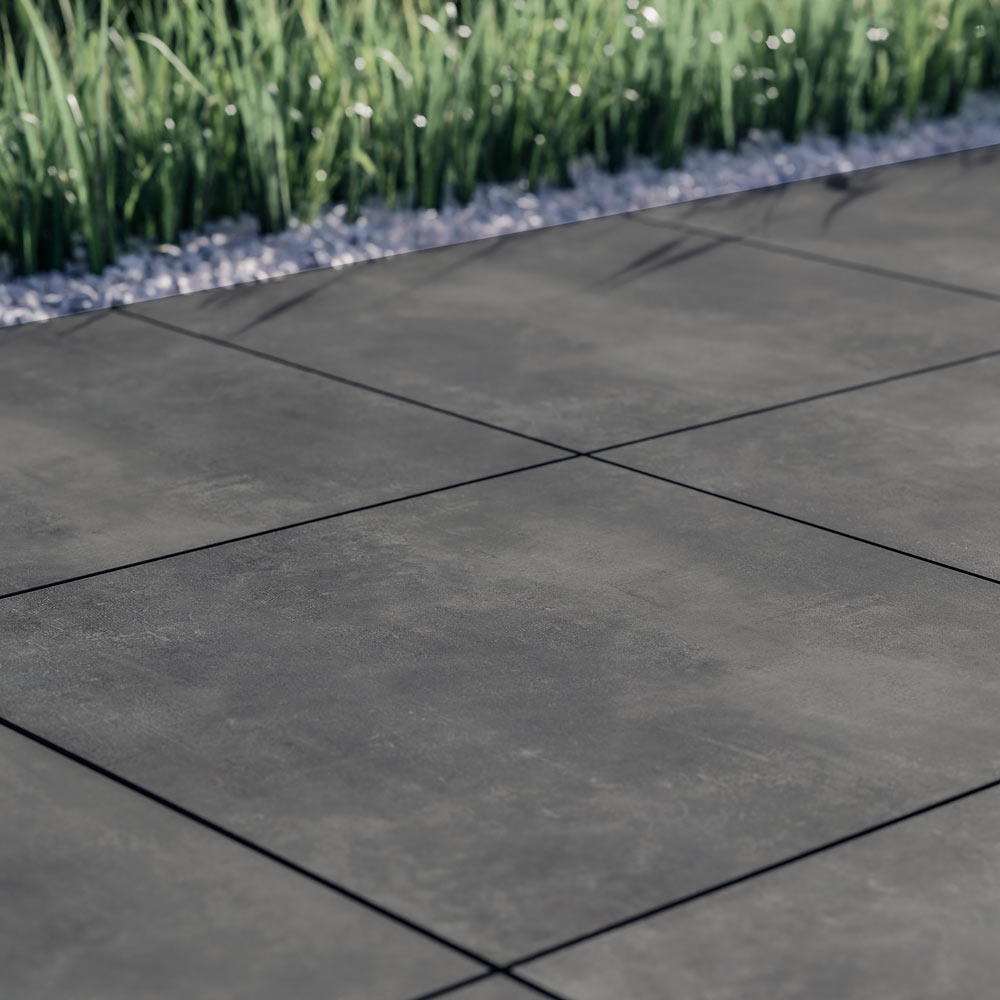 Image of Nevis Graphite Outdoor Porcelain tile 90x90cm-20mm Porcelain tile-Monumental Tiles-tile.co.uk