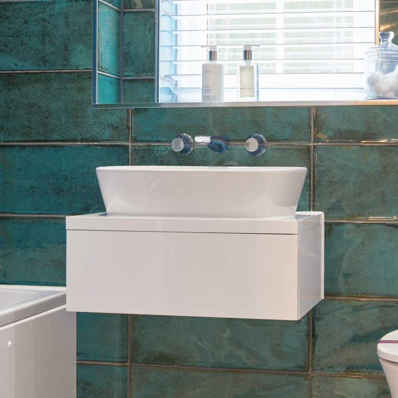 Image of Montblanc Blue Tile Original Style Tileworks 20x60cm-Ceramic wall tile-Original Style - stock-tile.co.uk