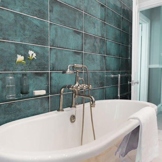 Image of Montblanc Blue Tile Original Style Tileworks 20x60cm-Ceramic wall tile-Original Style - stock-tile.co.uk