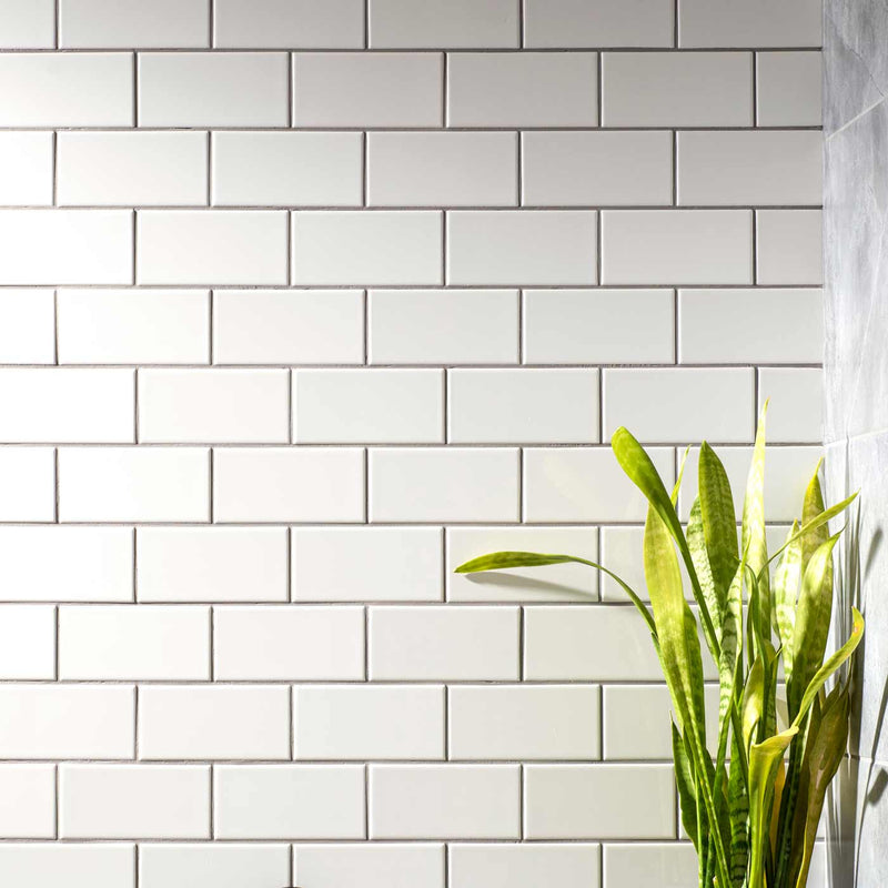 Image of Brilliant White Half Tile 15.2x7.5cm-Ceramic wall tile-Original Style-Tile.co.uk