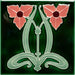 Dauphine on Victorian Green 15.2x15.2cm-Ceramic wall tile-Original Style-Tile.co.uk