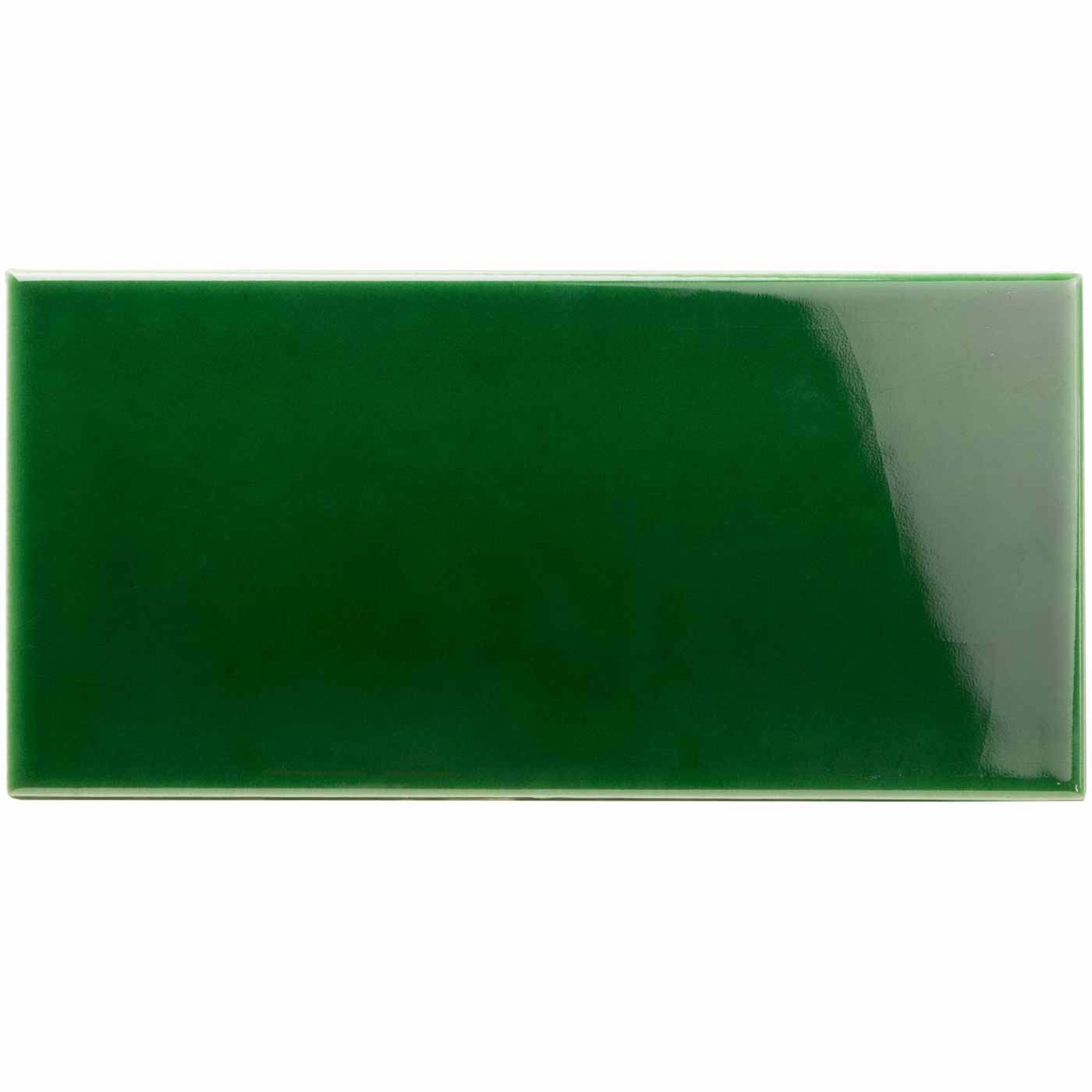 Image of Victorian Green Half Tile 15.2x7.5cm-Ceramic wall tile-Original Style-Tile.co.uk