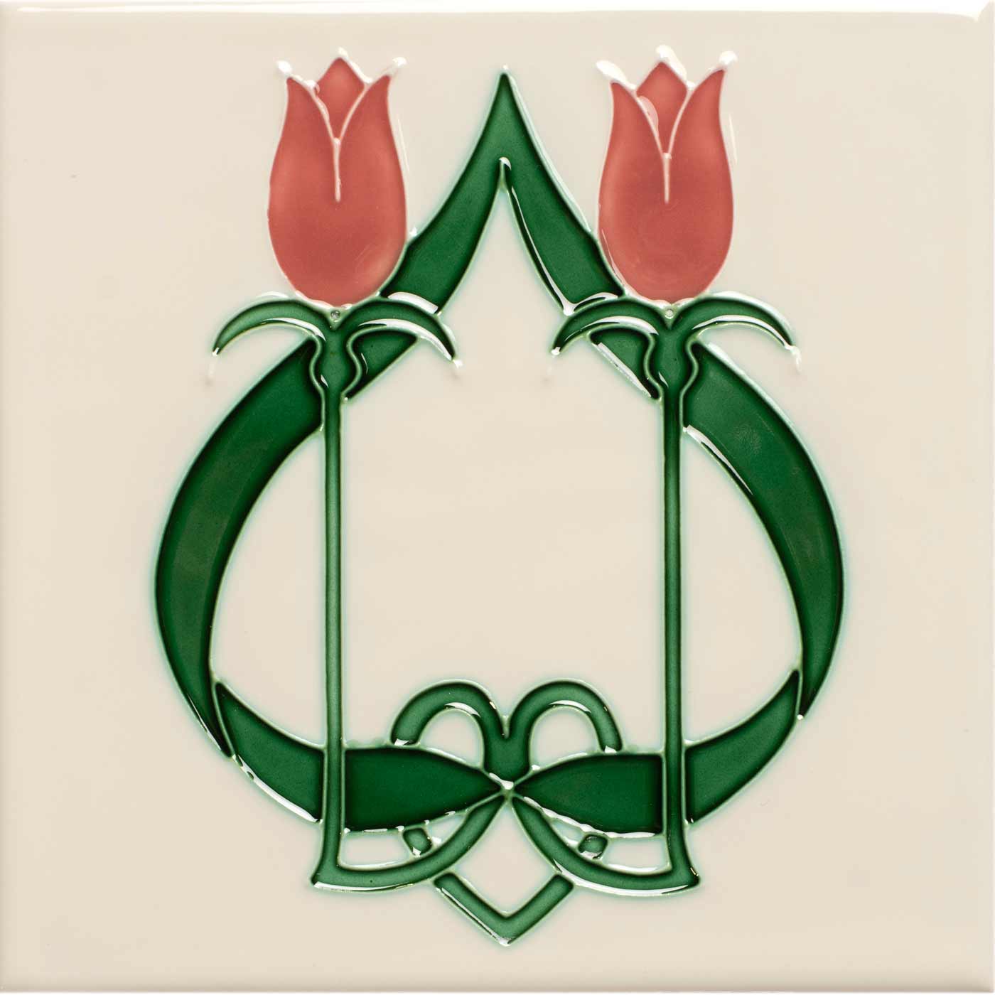 Image of Elysée on Vintage White 15.2x15.2cm-Ceramic wall tile-Original Style-Tile.co.uk