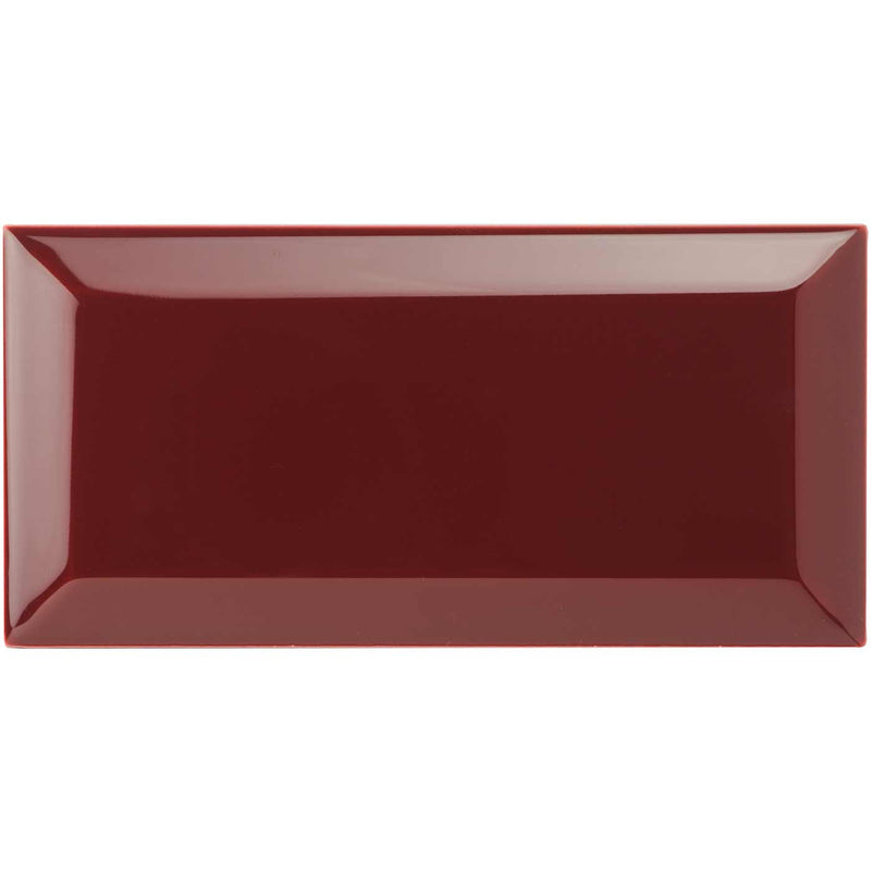 Image of Burgundy Metro Tile 15x7.5cm-Ceramic wall tile-Original Style-Tile.co.uk
