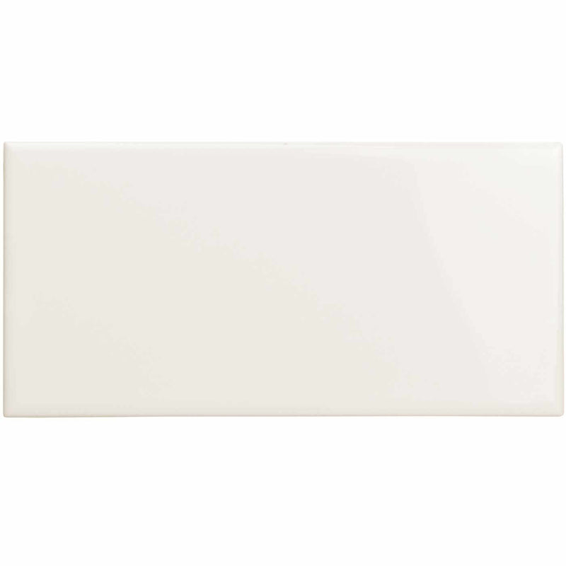 Image of Vintage White Half Tile 15.2x7.5cm-Ceramic wall tile-Original Style-Tile.co.uk