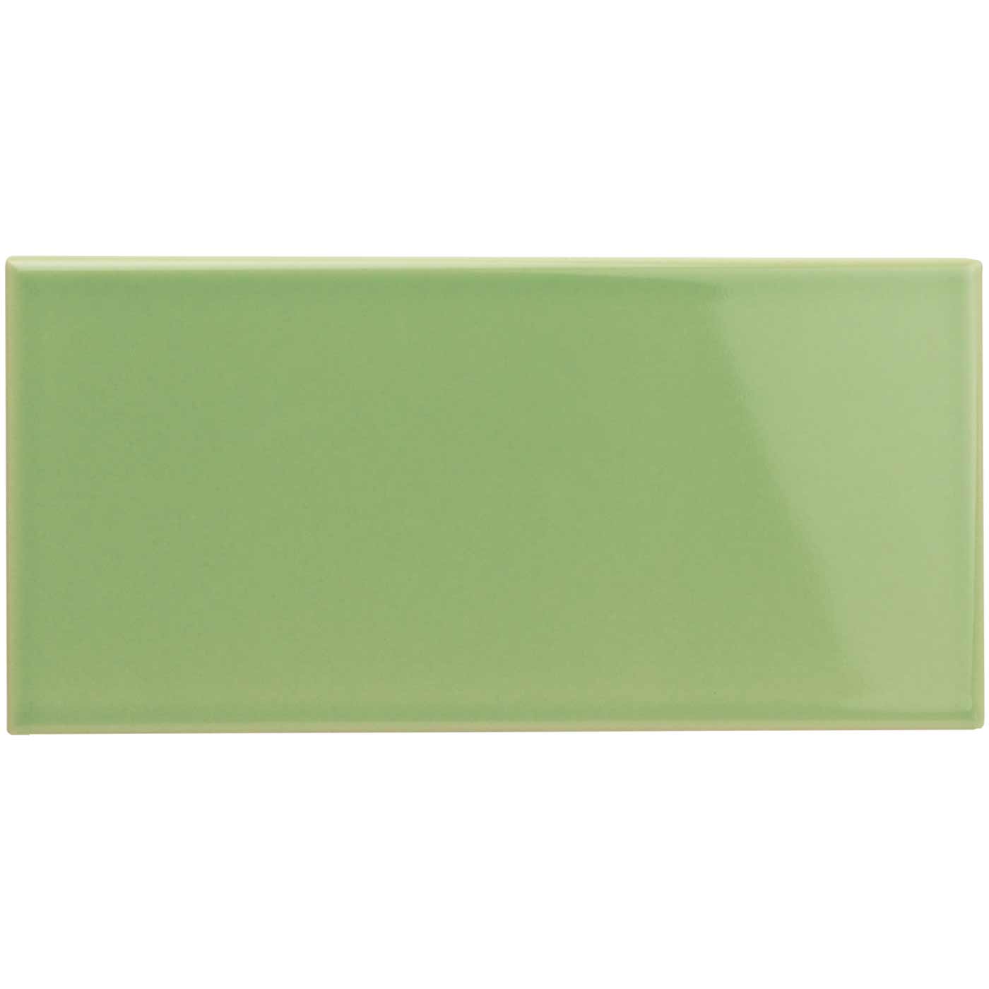 Image of Palm Green Half Tile 15.2x7.5cm-Ceramic wall tile-Original Style-Tile.co.uk