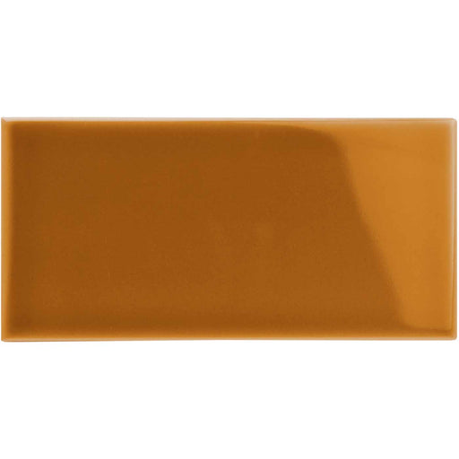 Ochre Half Tile 15.2x7.5cm-Ceramic wall tile-Original Style-Tile.co.uk