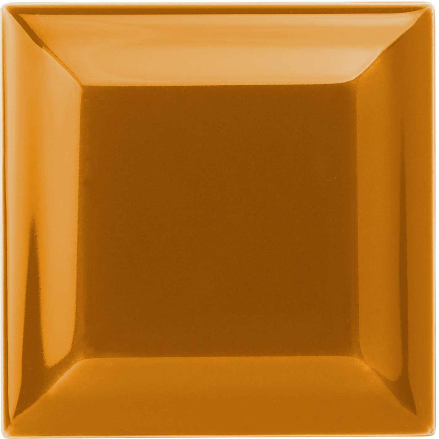 Image of Ochre Metro Finishing Tile 7.5x7.5cm-Ceramic wall tile-Original Style-Tile.co.uk