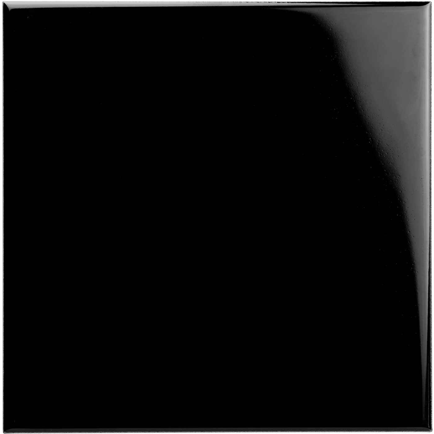 Image of Jet Black Field Tile 15.2x15.2cm-Ceramic wall tile-Original Style-Tile.co.uk