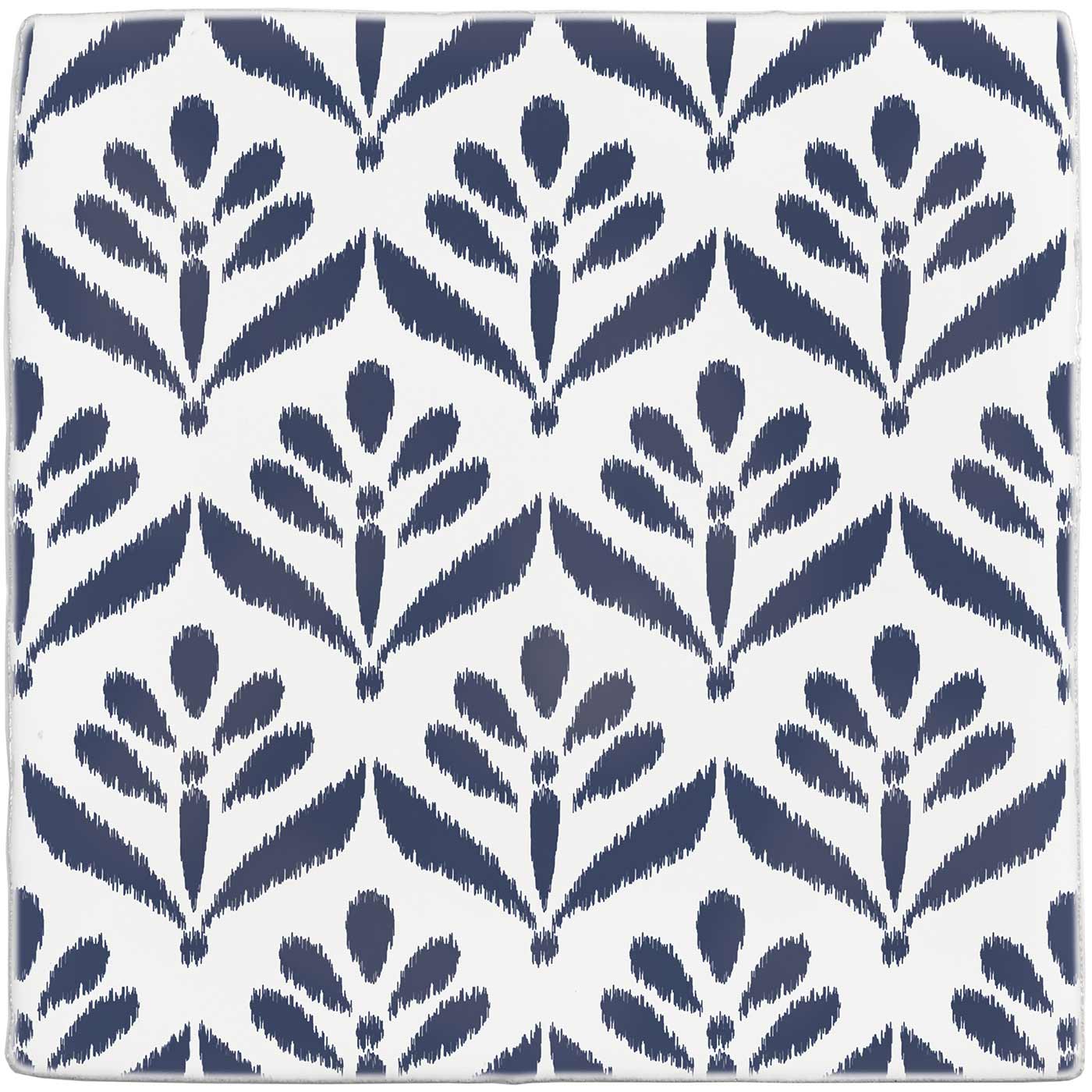 Image of Free Sample - Jacquard Indigo Wall Tile 10x10cm-sample-sample-Tile.co.uk