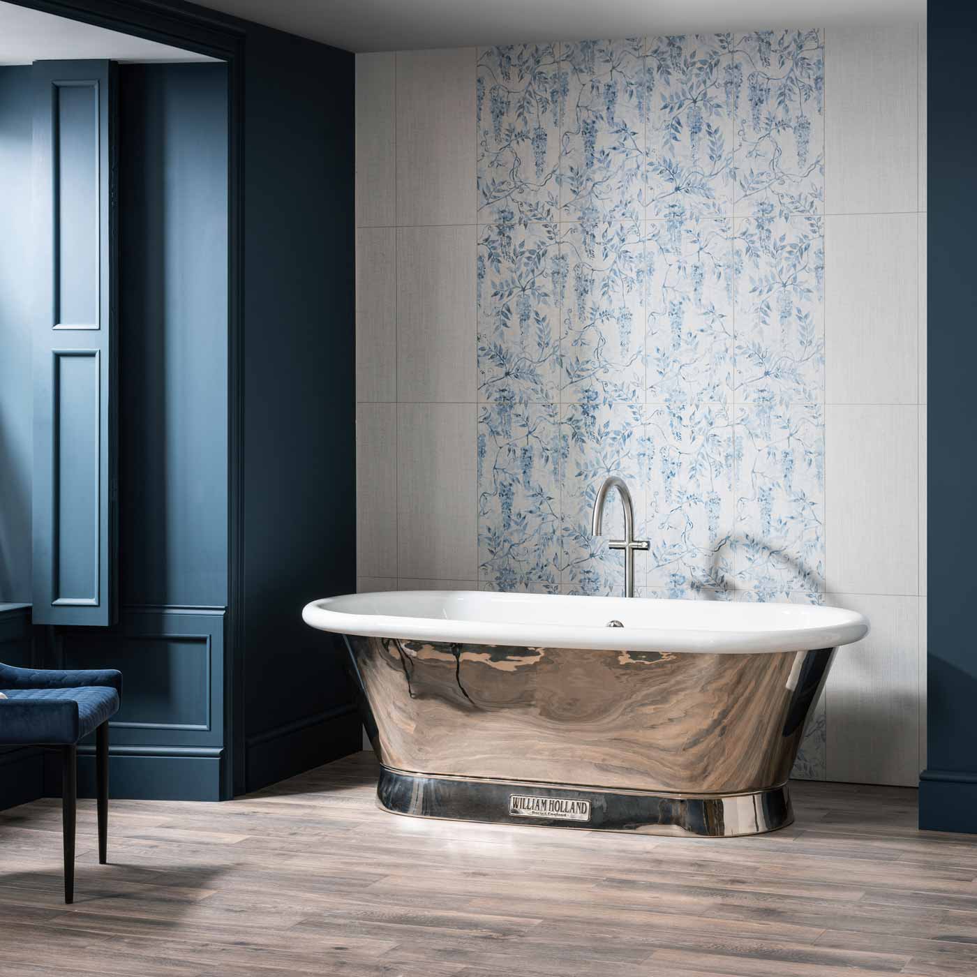 Image of Arbour Wisteria Matt wall tile 59.8x29.8cm-Ceramic wall tile-Original Style-tile.co.uk