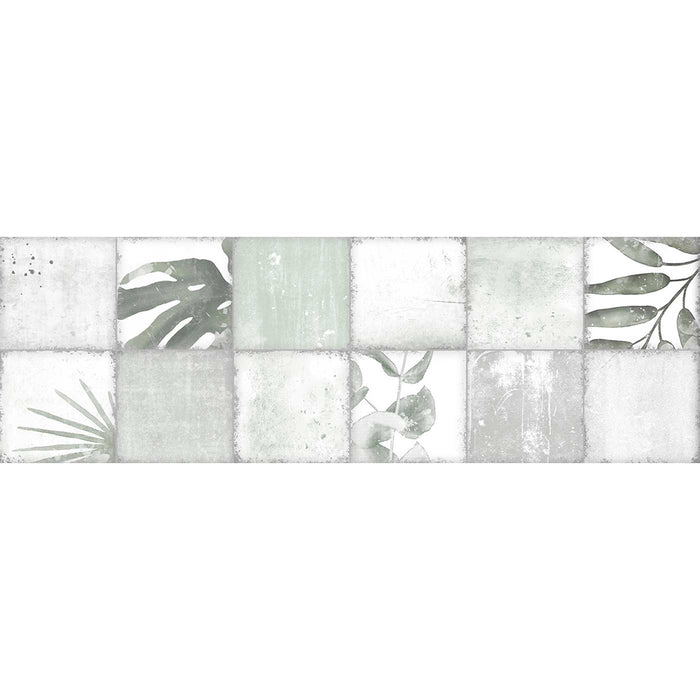 Sample 32x99cm Patchwork Botanical Ivy Wall Tile-sample-sample-tile.co.uk