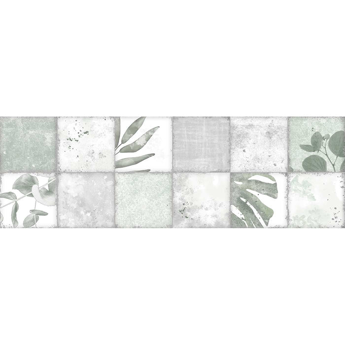 Patchwork Botanical Ivy Matt wall tile 32x99cm-Ceramic wall tile-Original Style-tile.co.uk