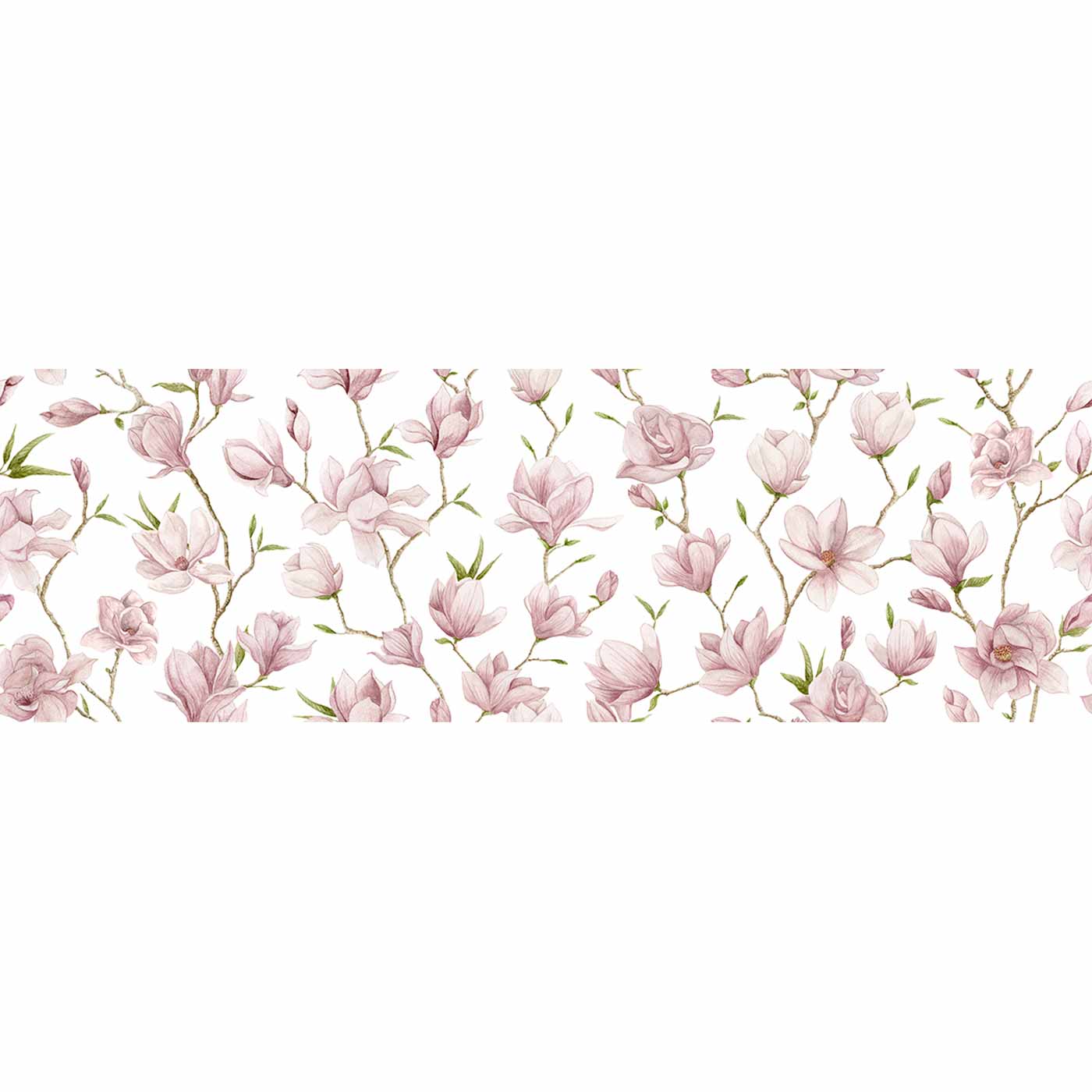 Image of English Garden Magnolia Patterned Repeat Matt wall tile 32x99cm-Ceramic wall tile-Original Style-tile.co.uk