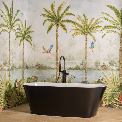 Tropical Oasis 8-Tile Decor Panel 256x99cm-Ceramic wall tile-Original Style-tile.co.uk