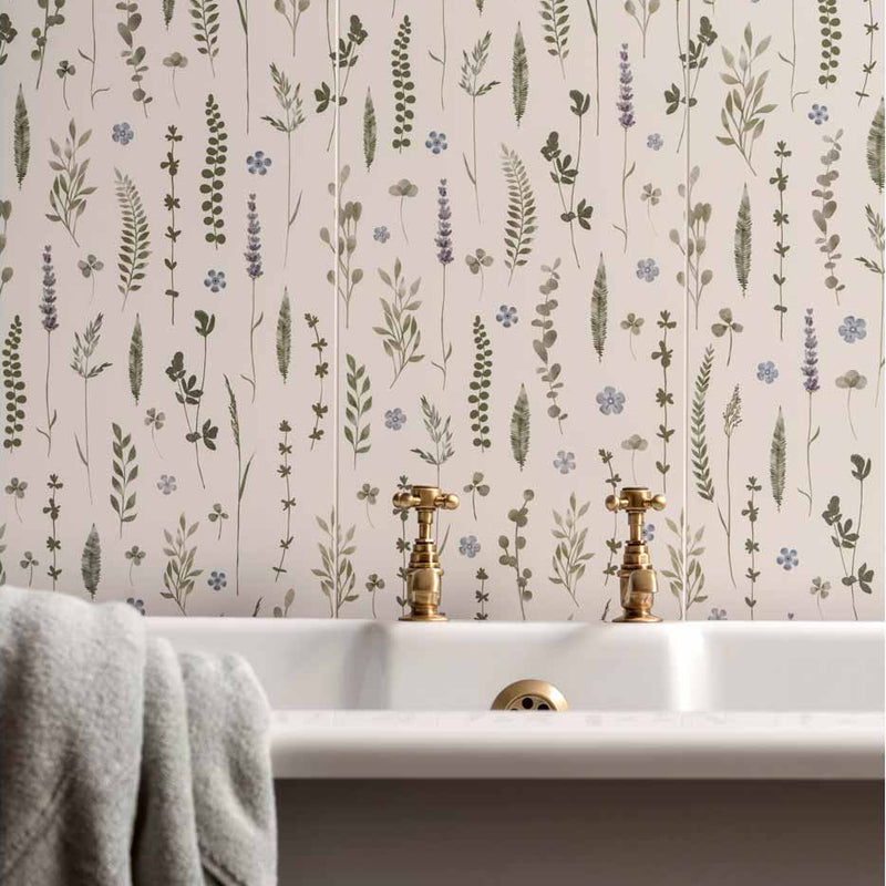 Image of Wildflower Violet Matt wall tile 30x60cm-Ceramic wall tile-Original Style-tile.co.uk
