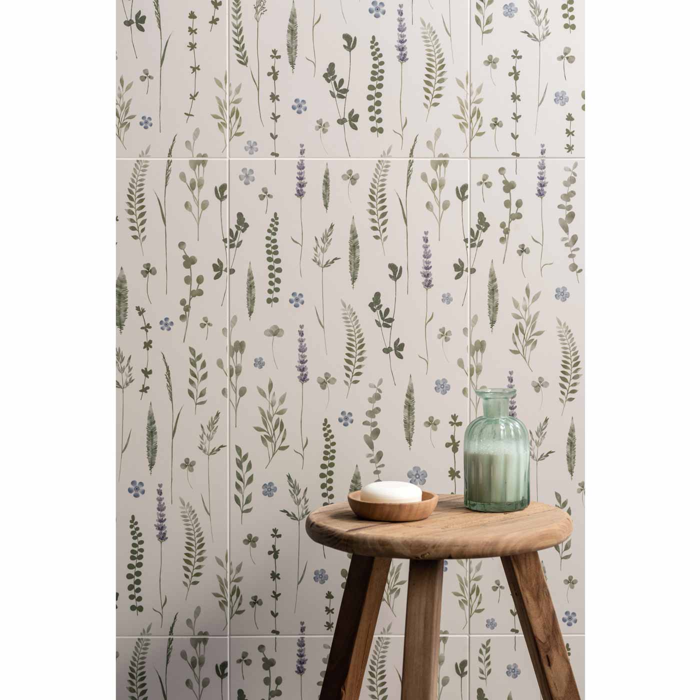 Image of Wildflower Violet Matt wall tile 30x60cm-Ceramic wall tile-Original Style-tile.co.uk