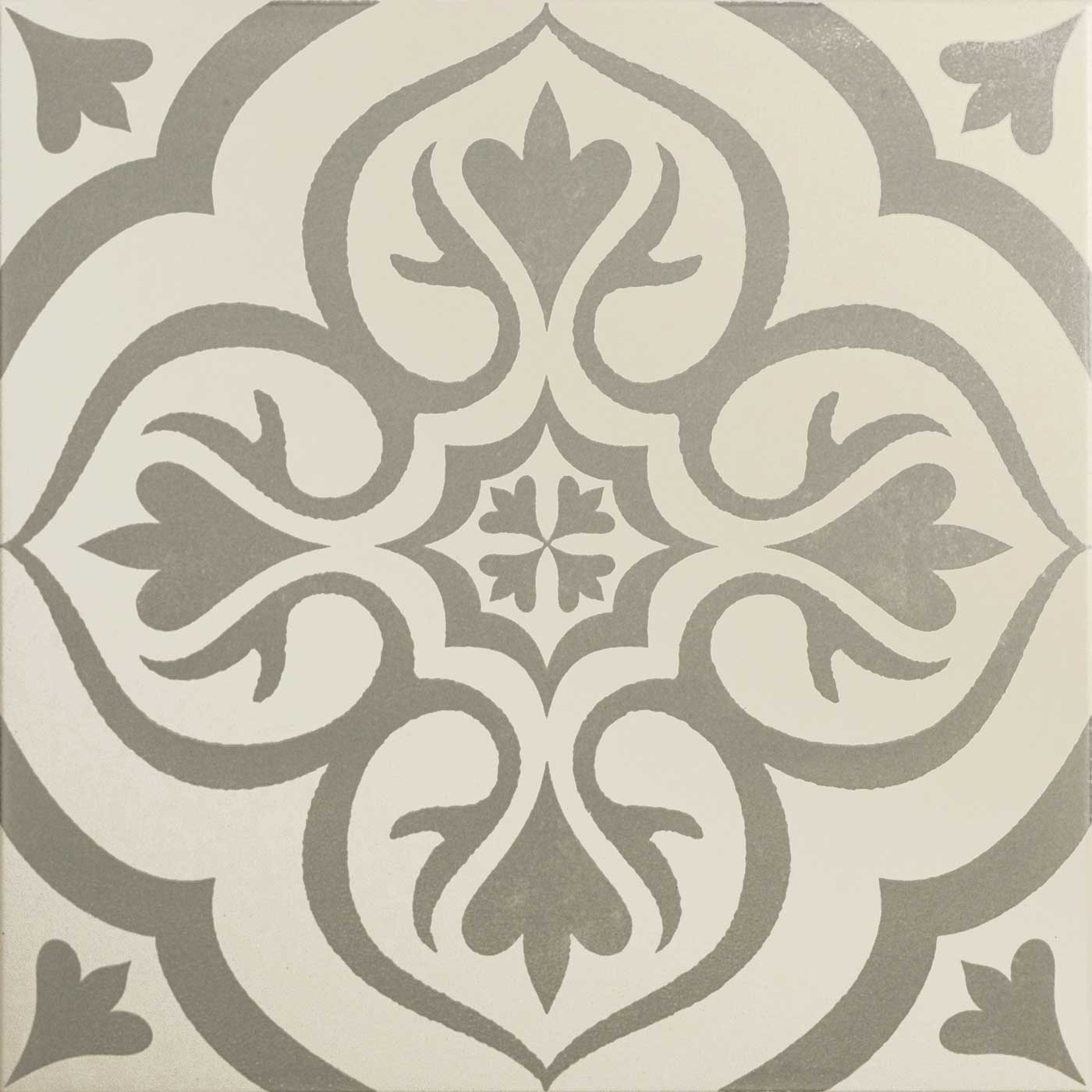 Image of Free Sample - Knightshayes Light Grey On Chalk 10x10cm-sample-sample-Tile.co.uk