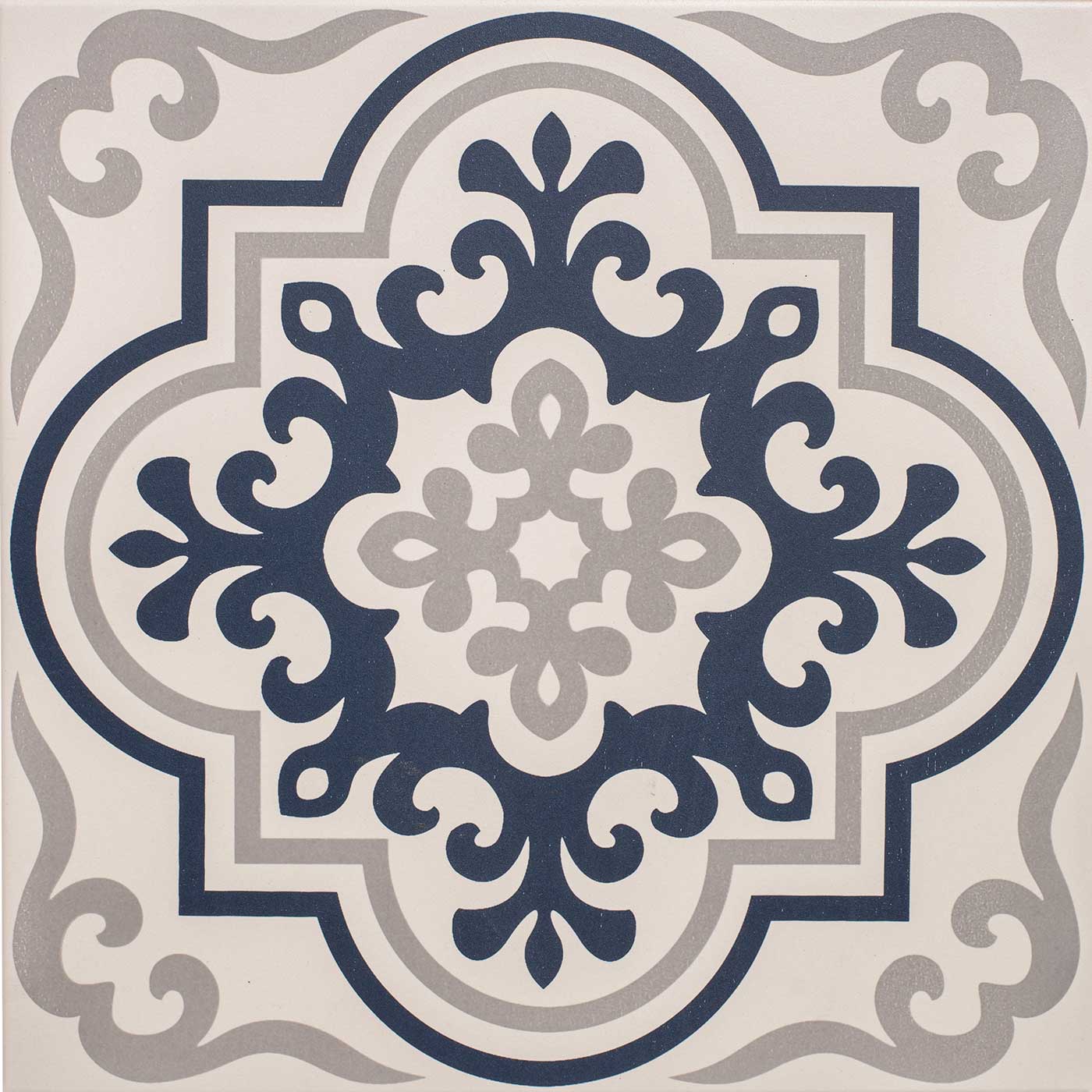 Image of Free Sample - Vogue Dark Blue/Light Grey On Chalk 10x10cm-sample-sample-Tile.co.uk