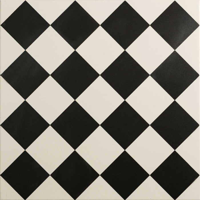 Harlequin Small Black On Chalk 29.8x29.8cm-Porcelain tile-Original Style-Tile.co.uk