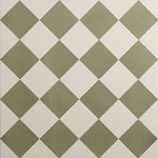 Free Sample - Harlequin Small Green On Chalk 10x10cm-sample-sample-Tile.co.uk