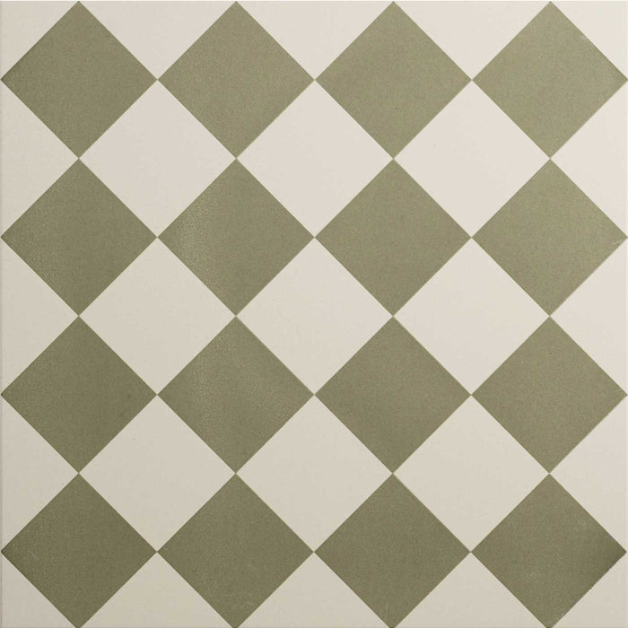 Free Sample - Harlequin Small Green On Chalk 10x10cm-sample-sample-Tile.co.uk