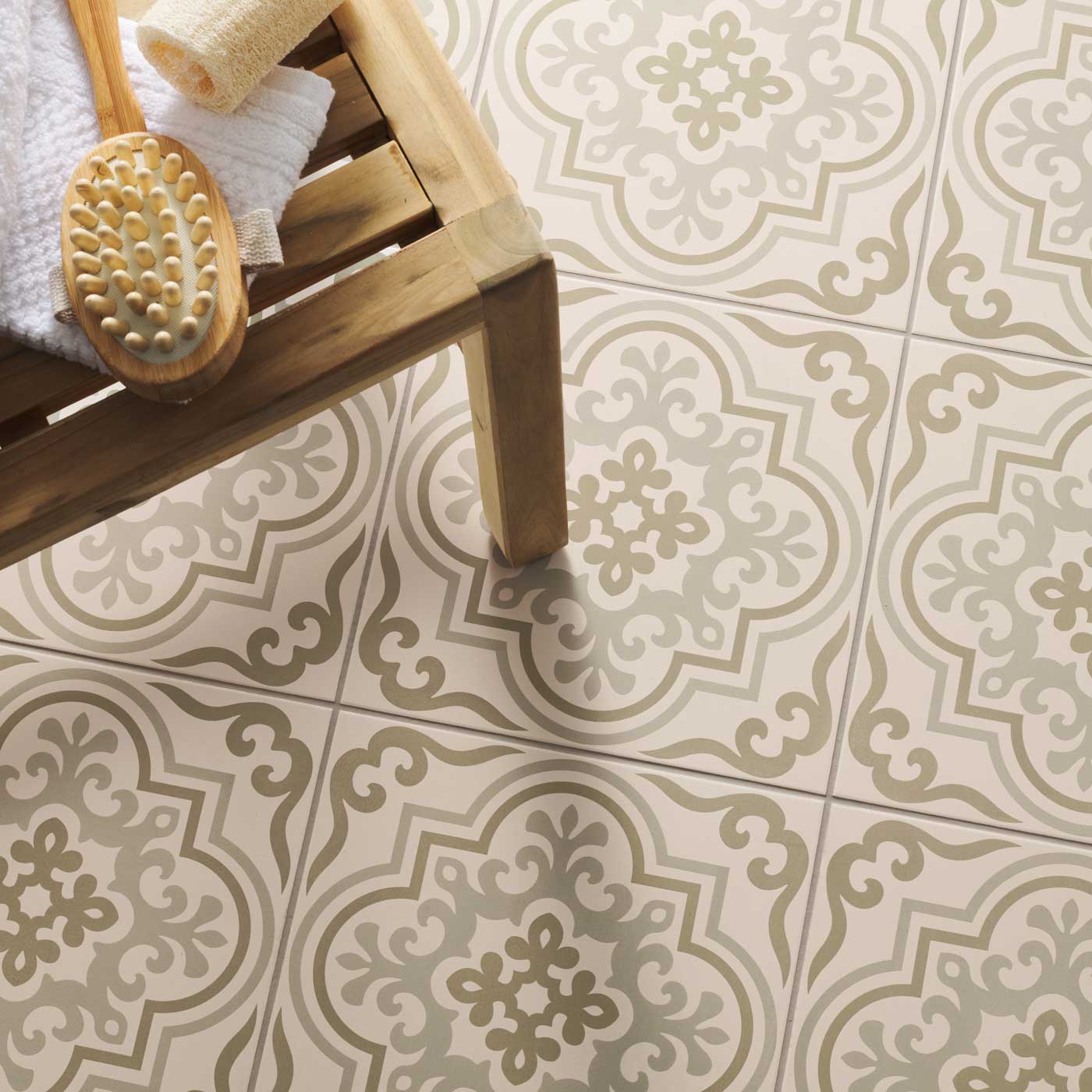 Image of Vogue Green On Chalk 29.8x29.8cm-Porcelain tile-Original Style-Tile.co.uk